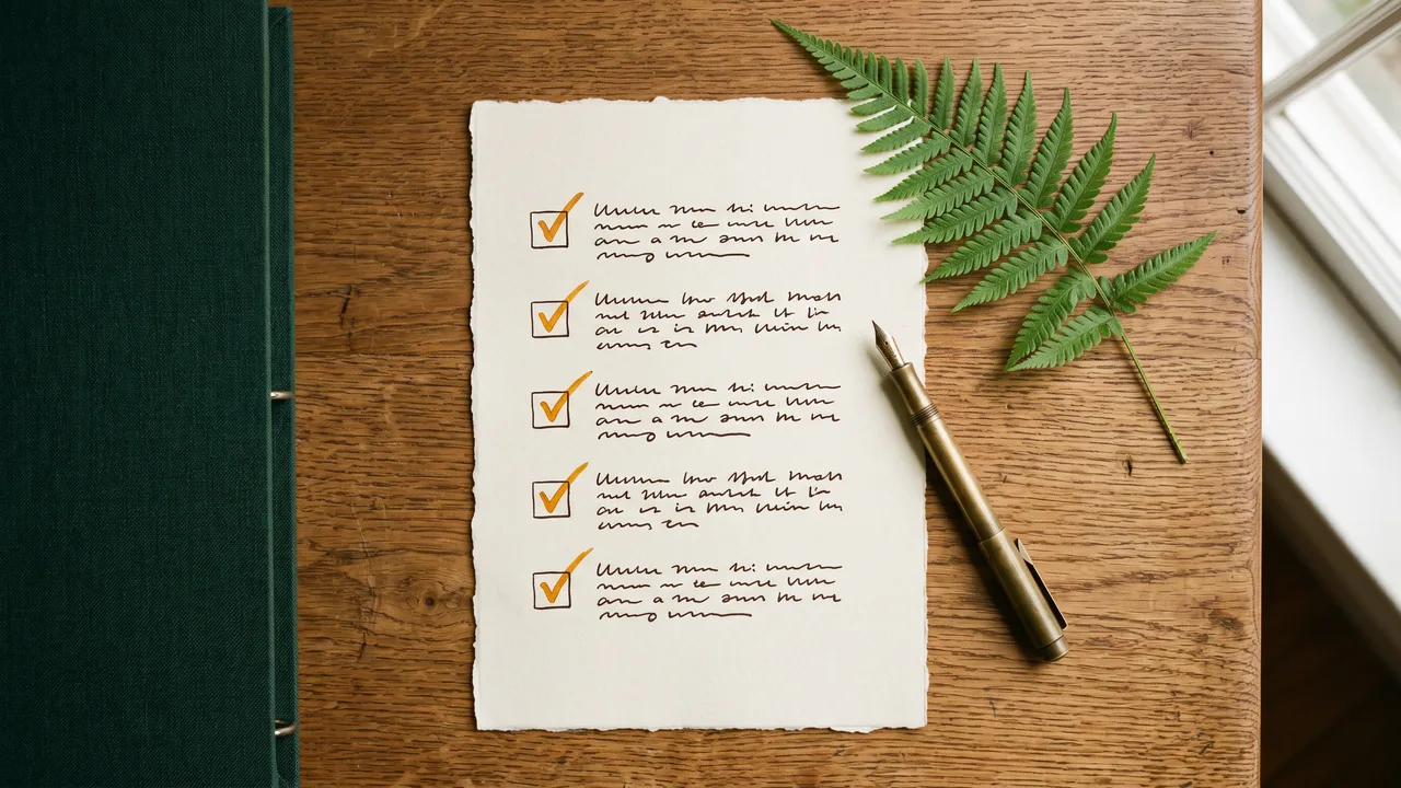 SEO readiness checklist illustration with twelve baseline ranking-factor items